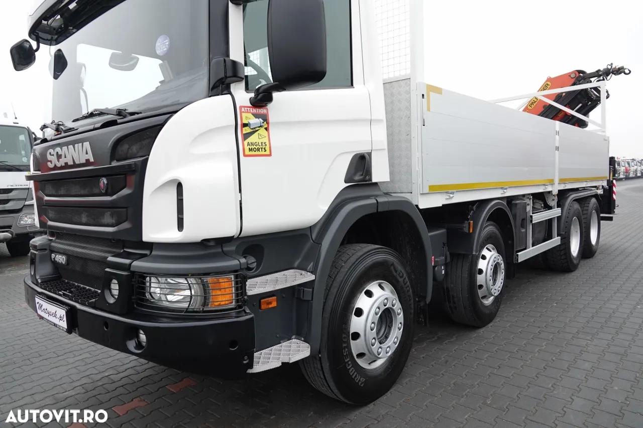 Scania P 450 / 8x4 / HDS PALFINGER PK 23002 / CUTIE - 7 metri / EURO 6 / RADIO CONTROL - 11
