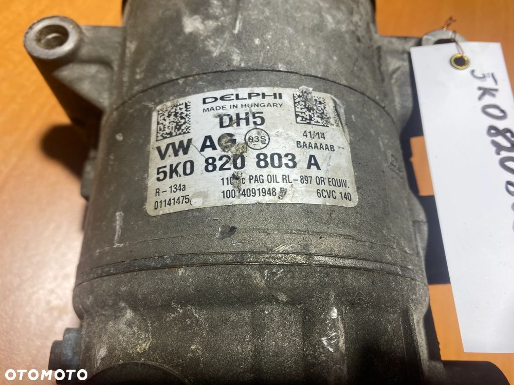KOMPRESOR SPRĘŻARKA KLIMATYZACJI AUDI SKODA SEAT VOLKSWAGEN 5K0820803A - 2