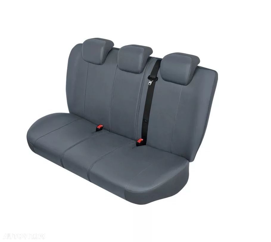 Set huse scaune bancheta Spate marime M-L, imitatie piele, culoare GRI - 1