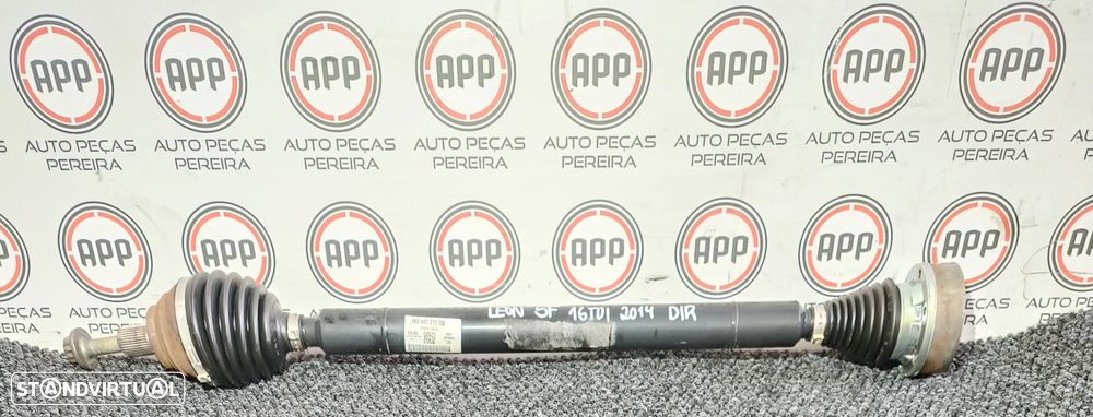 Seat Leon 5F 1.6 TDI, manga de eixo, braços, amortecedores, charriot, transmissões, valores na descrição. - 2