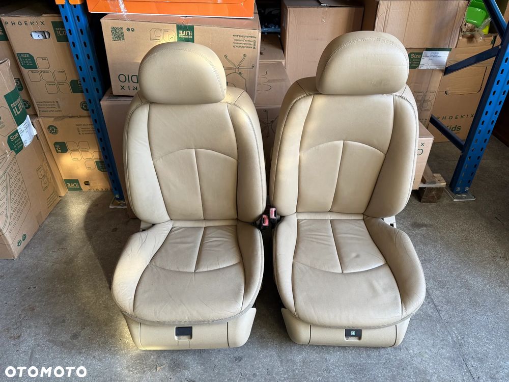 Mercedes E W211 komplet foteli kanapa skóra beż beżowa - 2