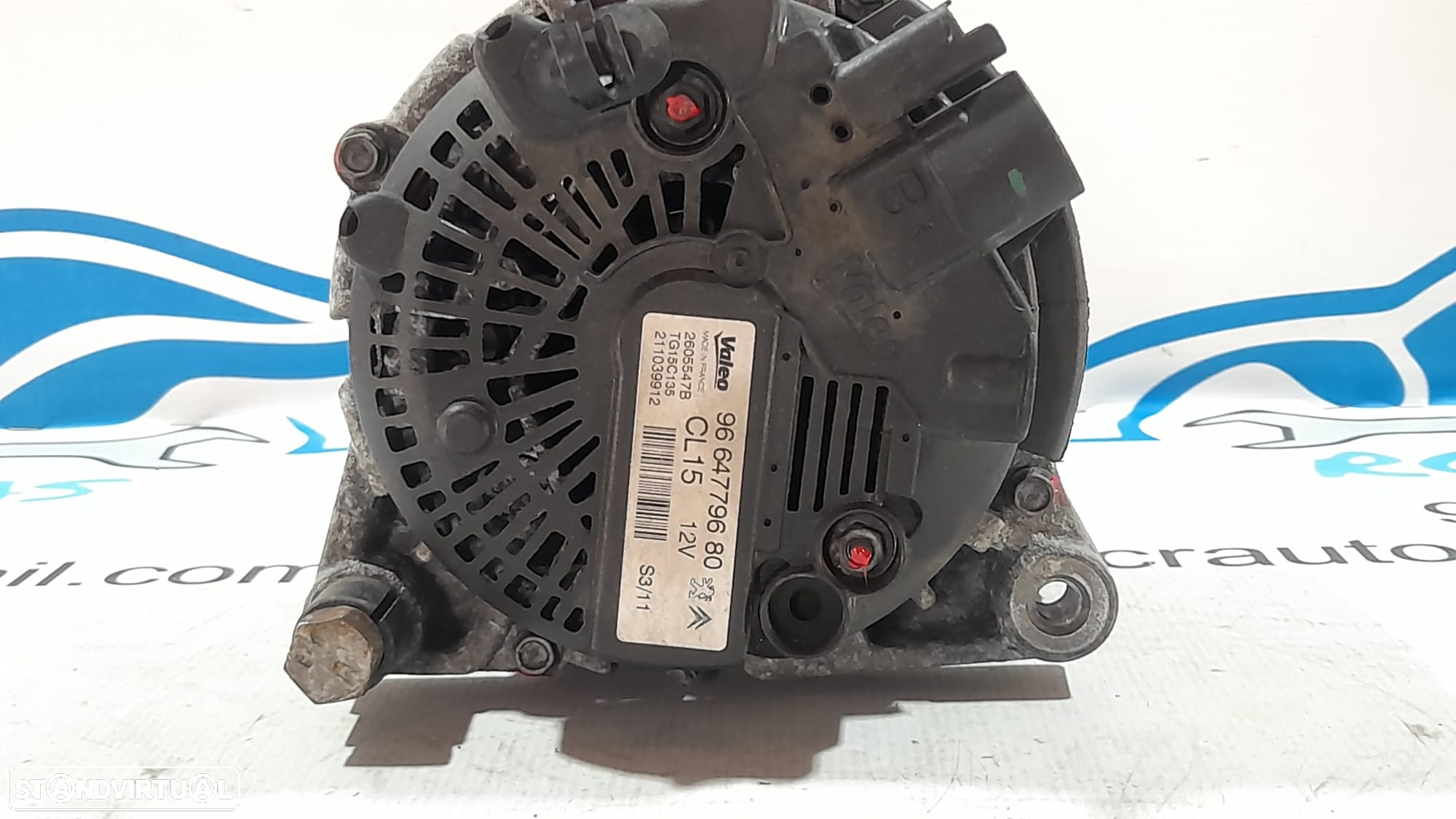 ALTERNADOR VALEO ORIGINAL 9664779680 2605547B 211039912 TG15C135 96 647796 80 CITROEN DS3 DS 3 1.6 HDI 92CV 9HP 9H06 10JBOL C3 II 2 MK4 C4 II 2 MK2 BERLINGO PEUGEOT 207 308 5008 - 8