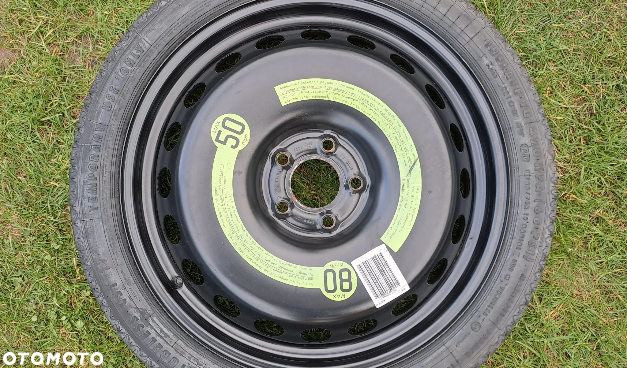 Koło Dojazdowe 19 Audi A4 B8 B9 A5 8T 5x112 ET 29 125/70 R19 8K0601027 - 2