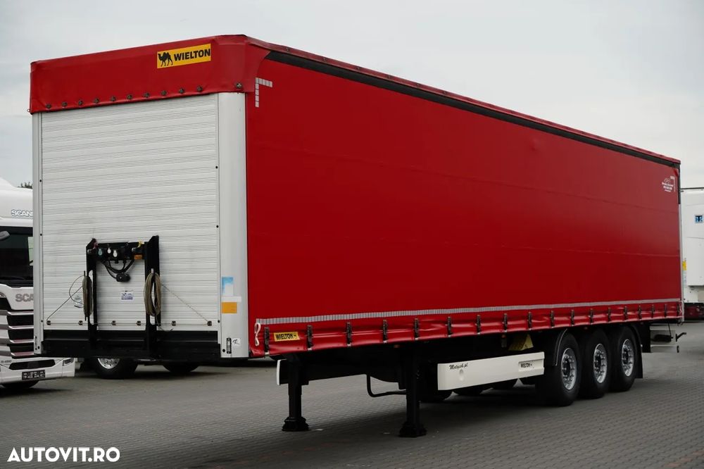 Wielton / CORTINĂ STANDARD / REMORCA DIN OȚEL - 9 M / AXĂ CULISANTĂ / SAF / ACOPERIȘ CULISANT / - 3