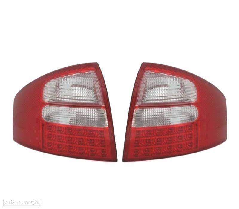 FAROLINS AUDI A6 4B 97- 05 LED VERMELHO BRANCO - 1