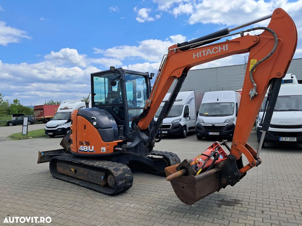 Hitachi ZX48-6 ZAXIS 48U DOUA CUPE , PICON SI LAMA TIP BULDOZER - 1