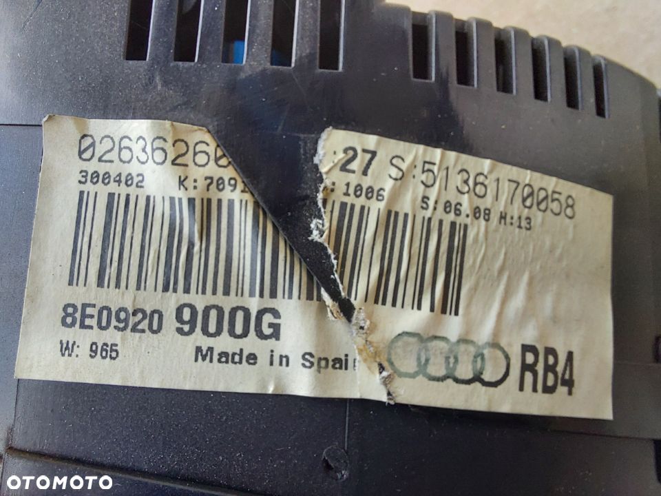 Audi A4 B6 B7 1.9 2.0  2.5 TDI zegar licznik 8E0920900K 8E0920900G - 4