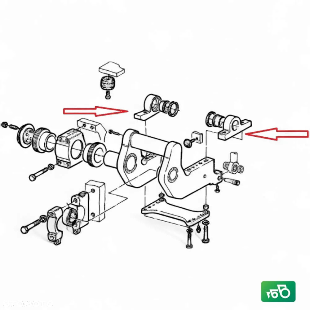 Wspornik łożysko przedniej osi M 312301051040 Fendt 515 FAVORIT - 9