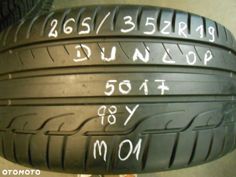 OPONA POJEDYNKA 265/35R19 DUNLOP SPORT MAXX RT MO1 DOT 5017 7.4MM - 1