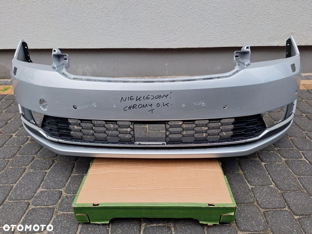 SKODA RAPID LIFT 17- 5JA NIE KLEJONY! CHROMY KRATKI BDB! ZDERZAK PRZÓD PRZEDNI+PŁYTA 5JA807221 WYSYŁKA 24H - 1