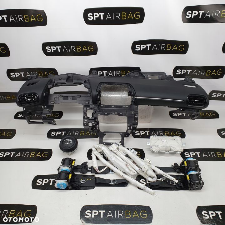 TOYOTA YARIS 4 IV DESKA ROZDZIELCZA KONSOLA KOKPIT PULPIT PODUSZKI AIRBAG AIR BAG PASY KURTYNY KIT SET - 1