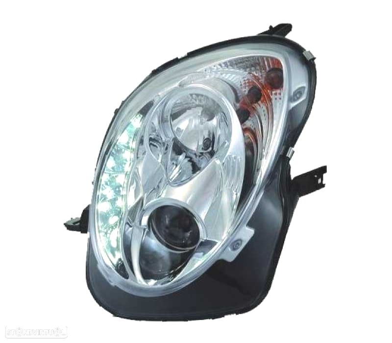 FAROIS FRONTAIS LUZ DIURNA ALFA ROMEO MITO 08-19 FUNDO CROMADO - 2