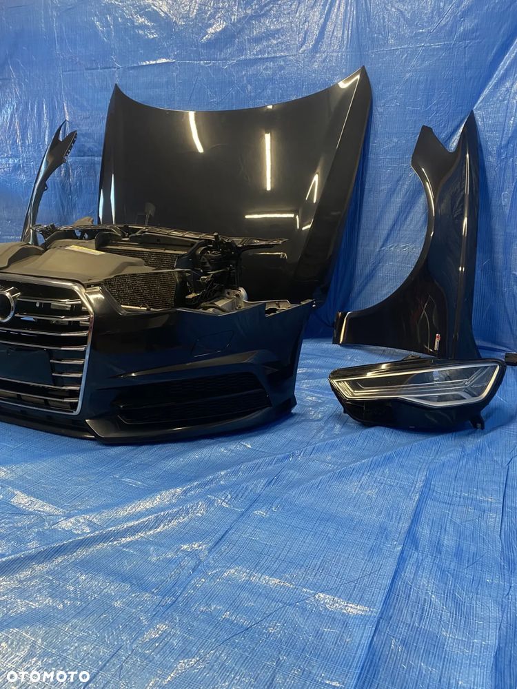 PRZÓD KOMPLETNY MASKA ZDERZAK LAMPY PAS PRZEDNI FULL LED AUDI A6 C7 S-LINE LIFT LX5R - 6