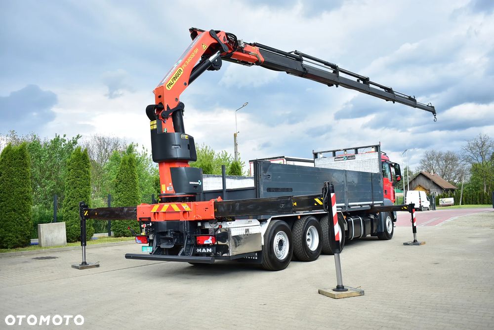 MAN TGS 35.480 Tridem 8x4 /Skrzynia 7.20m./ Palfinger PK 34002 SH/ Wciągarka/ 8 Segmentów/ 22m. / 5 i 6 Funcja/ Rotator/ Pilot/  Manual/ Euro 5/ Autokran/ Ladekran/ Kran/ HDS/ Seilwinde / Sprowadzony ! - 17