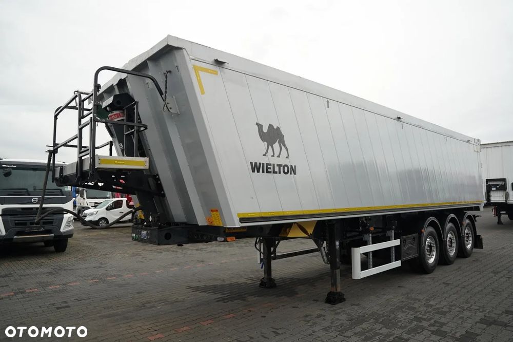 Wielton / WYWROTKA - 46 m3 / ALUMINIOWA / OŚ PODNOSZONA / OSIE SAF / KLAPO DRZWI / WAGA: 6 130 KG / - 5