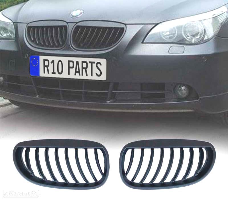 GRELHAS FRONTAIS BMW E60 03-10 PRETO - 1