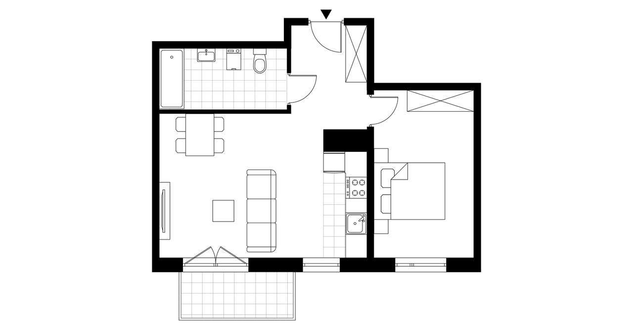2-pokojowe mieszkanie 46m2 + balkon Bez Prowizji - Pełny obrazek: 3/23