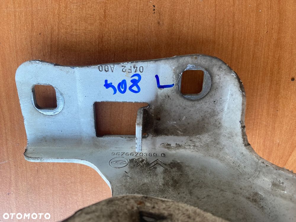 ZAWIASY MASKI PRZÓD KOMPLET PRAWY LEWY PEUGEOT 508 9676670380G 9676670280D - 5