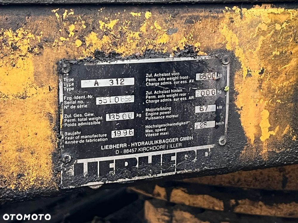 Liebherr A312 * Na części * Lub w całości * Nowe Opony * Zamiana - 10