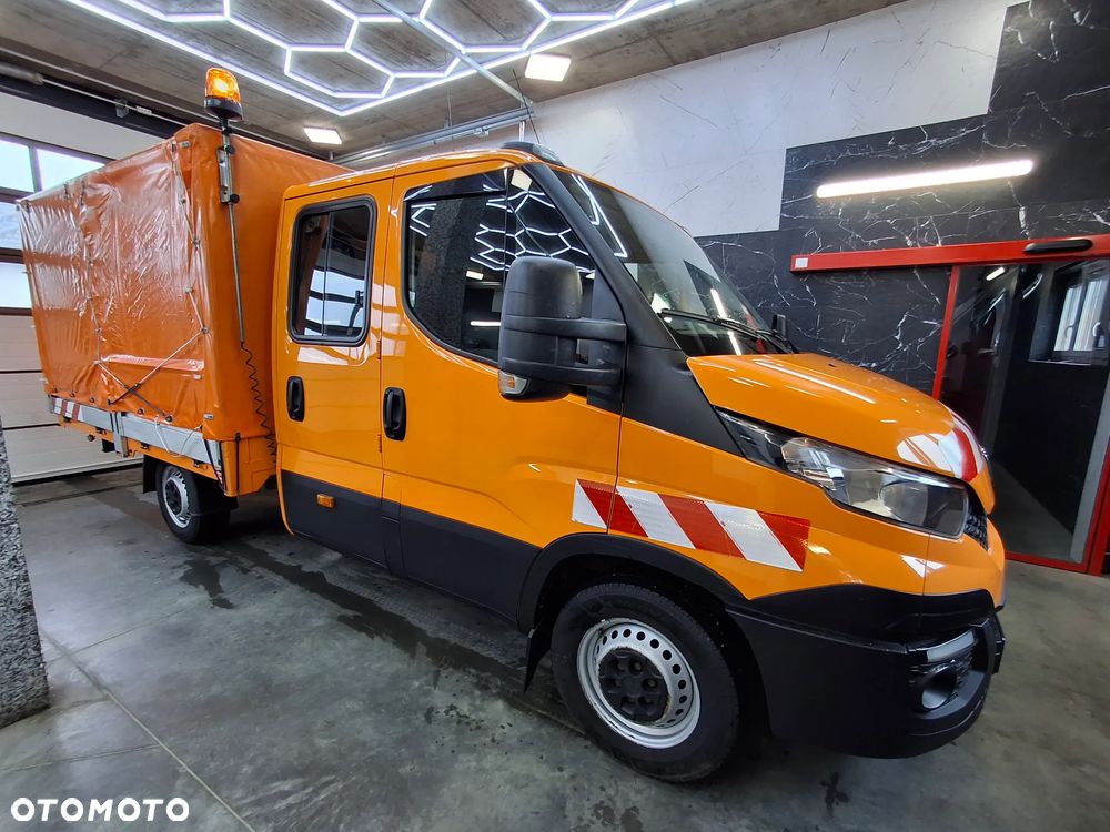 Iveco Daily 35-130 LIFT Doka Brygadówka Automat Hi Matic Plandeka Służba Drogowa Służba Autostradowa Hak Webasto Światła Ostrzegawcze Drogowy - 6