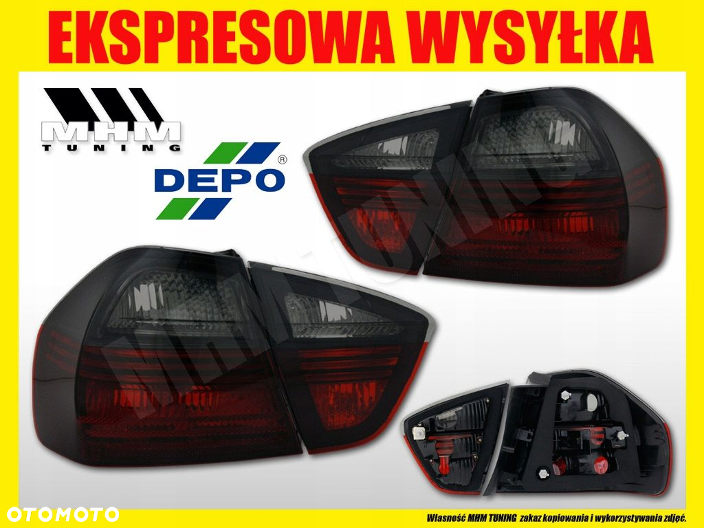 Lampy tyl Tuning Red Smoke Bmw 3 e90 sedan 2005-08 - 3