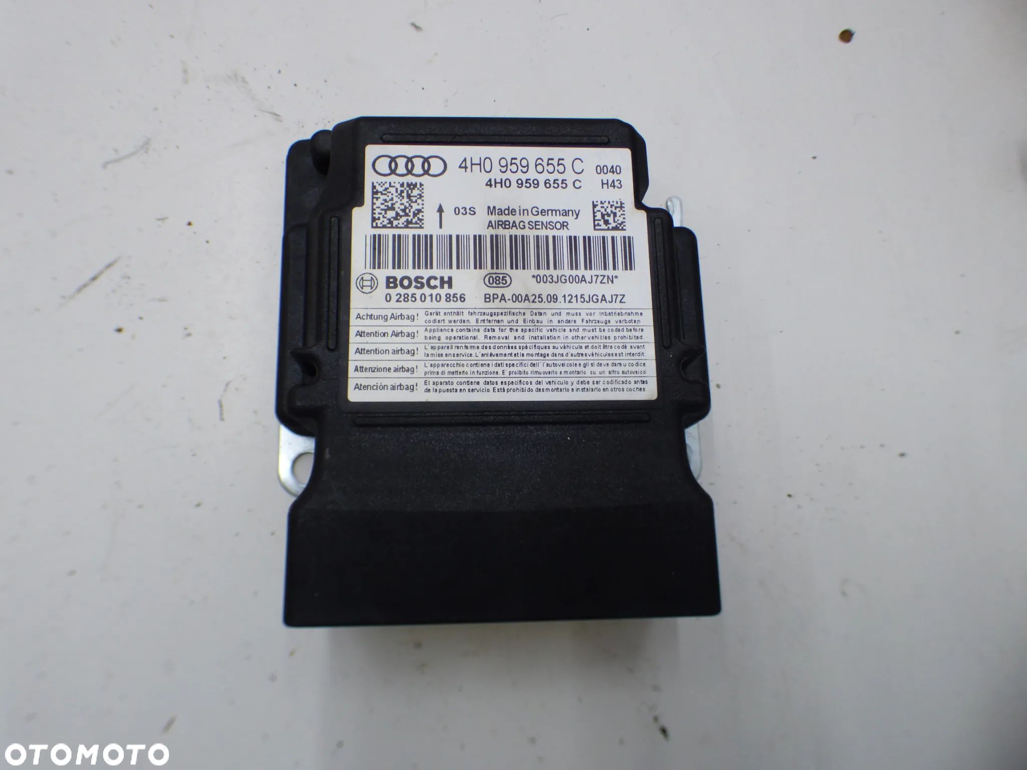 AUDI A3 8P MODUŁ STEROWNIK PODUSZEK POWIETRZNYCH AIRBAG 4H0959655C - 1