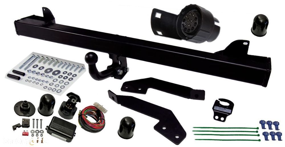 HAK HOLOWNICZY + MODUŁ + WIĄZKA + GNIAZDO + ADAPTER 7PIN/13P FIAT DOBLO L1 L2 FL od2000 - 6