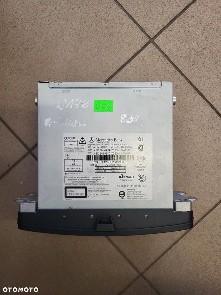 RADIO RADIOODTWARZACZ NAWIGACJA  MERCEDES W246 W176 W117  A1729006212 - 4