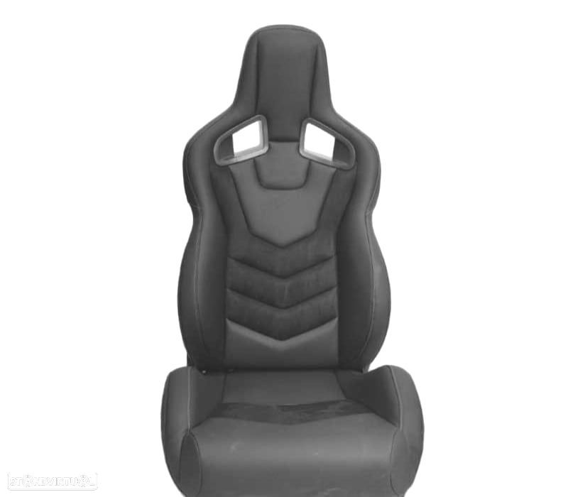 KIT BAQUET BACKET DESPORTIVA COURO PRETA ESTILO SPORTSTER COURO - 2