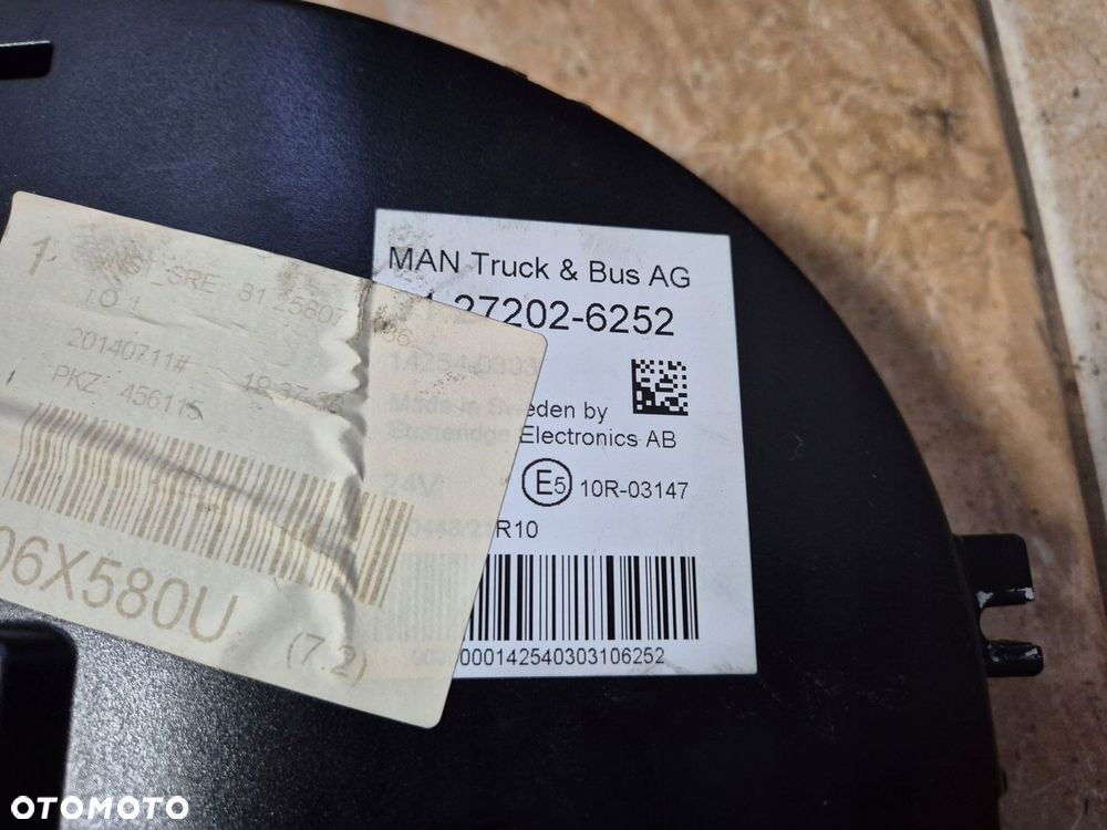 LICZNIK ZEGARY TABLICA MAN TGX TGS TGL TGM EURO 6 81272026252 - 3