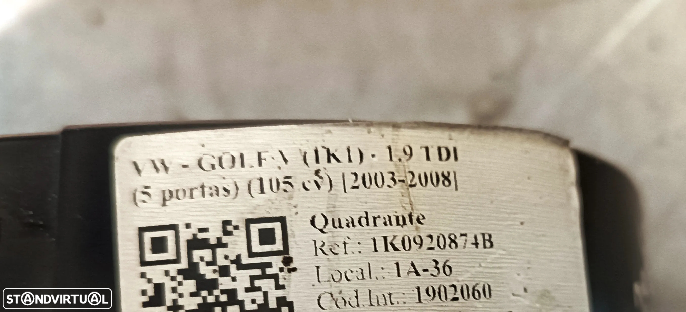 QUADRANTE VOLKSWAGEN GOLF V DIESEL - 1K0920874B - 2
