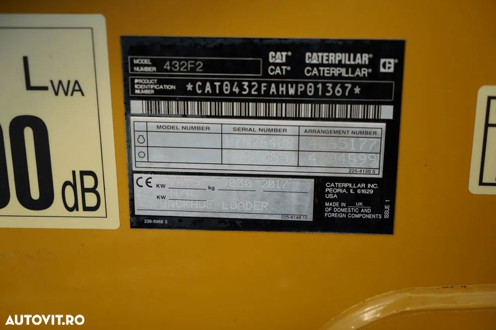 Cat 432F / BULDOEXCAVATOR / 2017 / 5700 MTH / AER CONDITIONAT / SET CUPA - 35