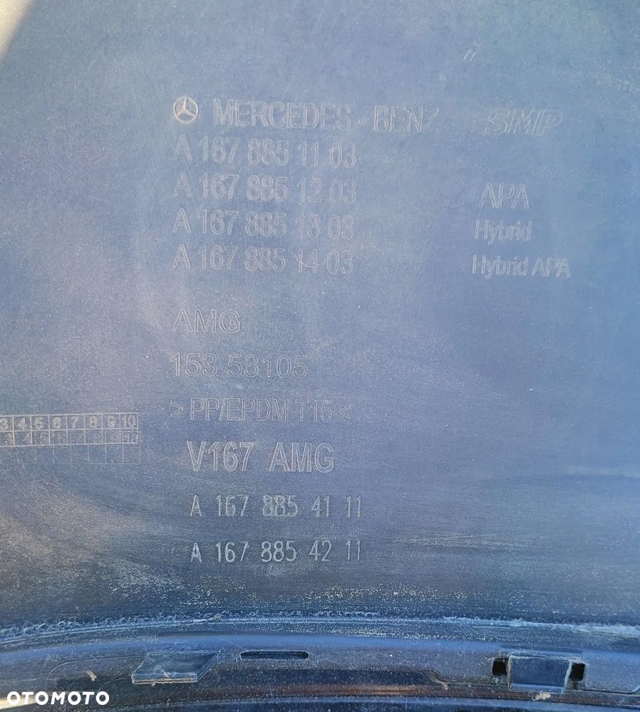 A1678851103 Zderzak Tył Tylny Dokładka A1678858814 Mercedes AMG V167 6xPDC - 14