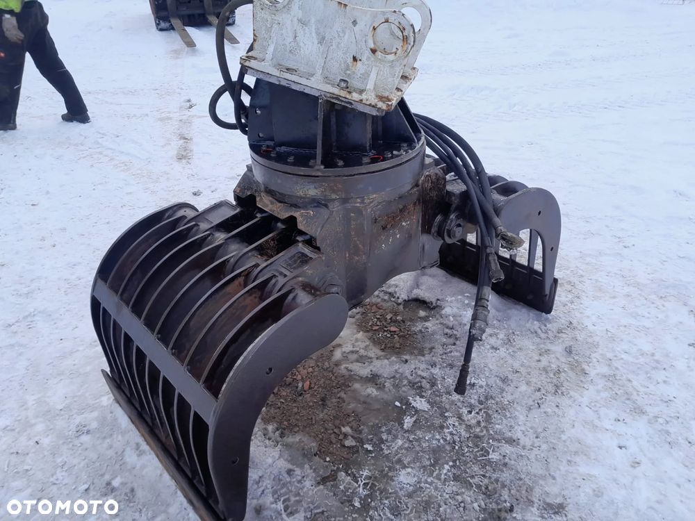 Kinshofer D15 na 2 siłownikach, chwytak hydrauliczny obrotowy sortujący wyburzeniowy kleszcze, waga 650kg. - 4