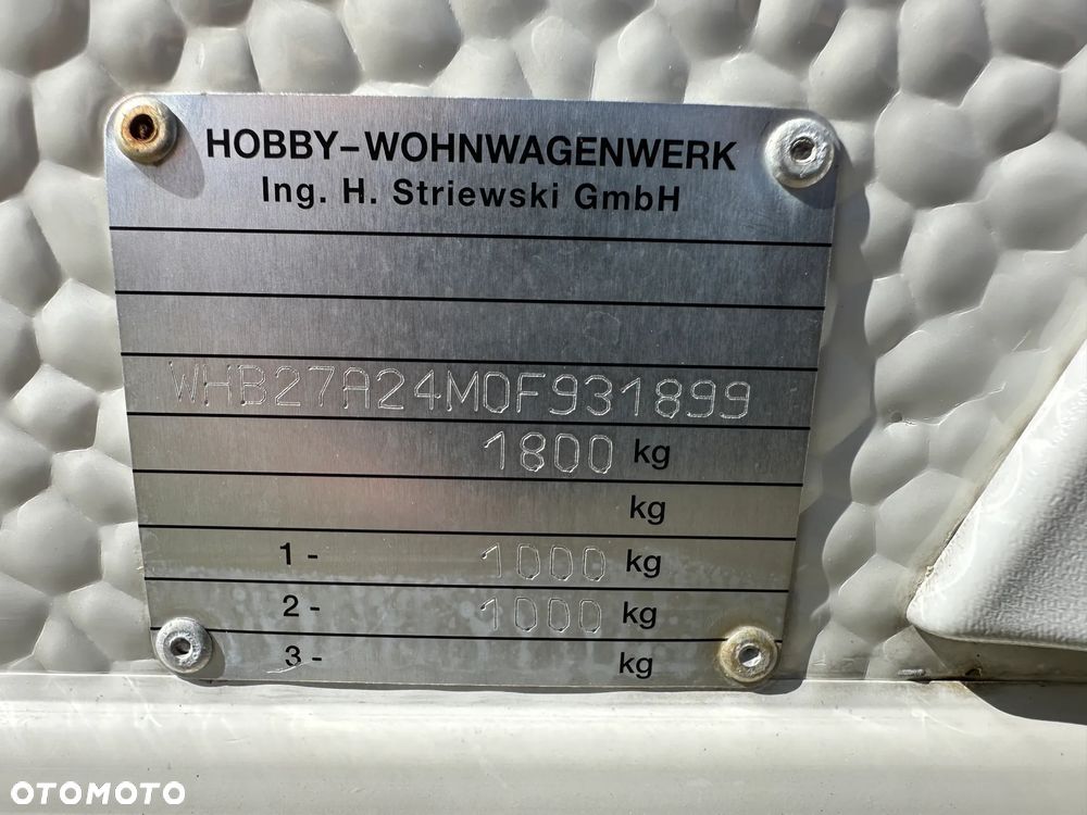 Hobby 610 UL z nową markizą i oponami. DMC 1800 kg. - 39