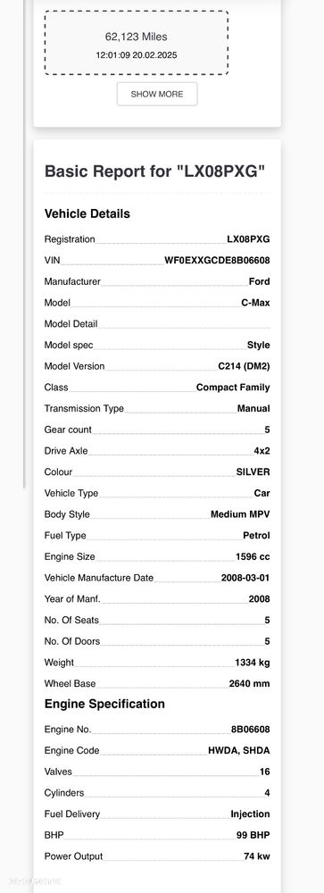 SILNIK KOMPLET Ford Focus II MK2 60 tys 1.6 16V 100KM SHDA SHDB HWDA HWDB film video 60 tys - 11
