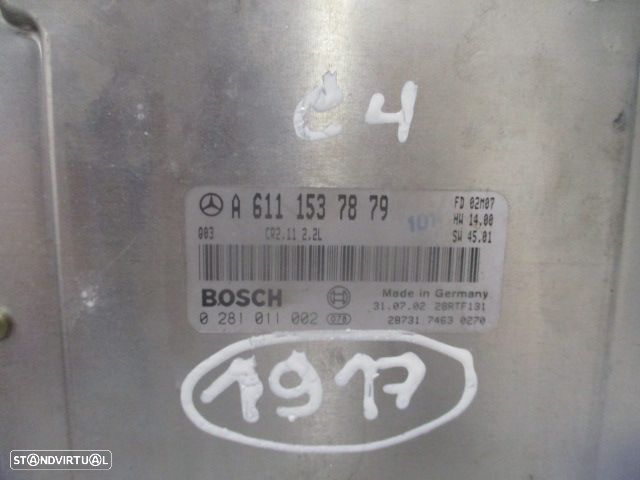 Centralina A6111537879 0281011002 MERCEDES W203 2002 200CDI 115CV 4P CINZA BOSCH - 4