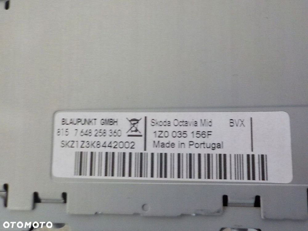 SKODA OCTAVIA II SUPERB II RADIO BOLERO 1Z0035156F - 2