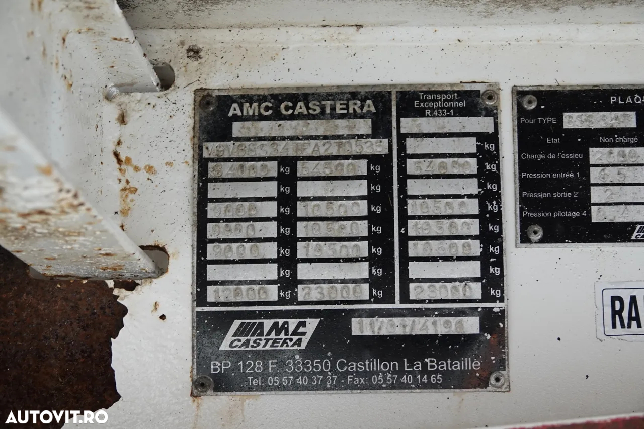Castera CAMION CU ÎNCĂRCARE MICĂ CASTERA / 3 AXI / AXĂ DE DIRECȚIE / SUPRACARCĂRI HIDRAULICE / TROLIU / IMPORTAT - 27