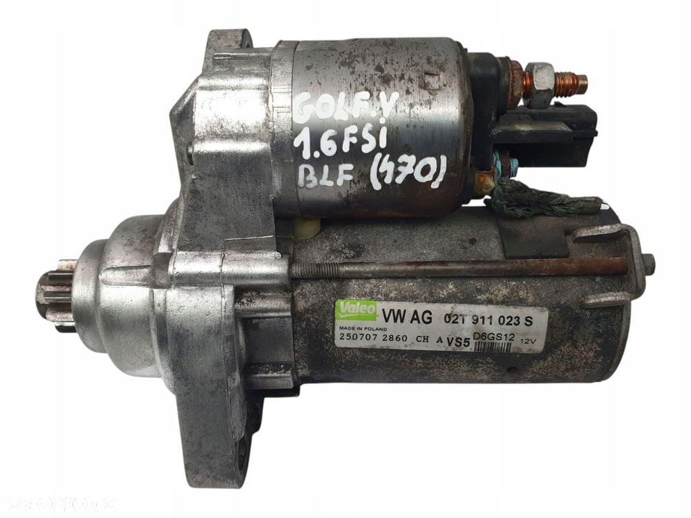 ROZRUSZNIK VW Golf V Audi A3 8P 1.6 FSI Valeo 02T911023S D6GS12 - 13