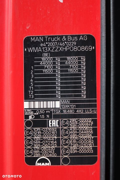 MAN TGX 18.480 EURO 6 4X2 LLS-U XXL MEGA / AUTOMAT / RETARDER / 2 ALUM. ZBIORNIKI / LODÓWKA - 30