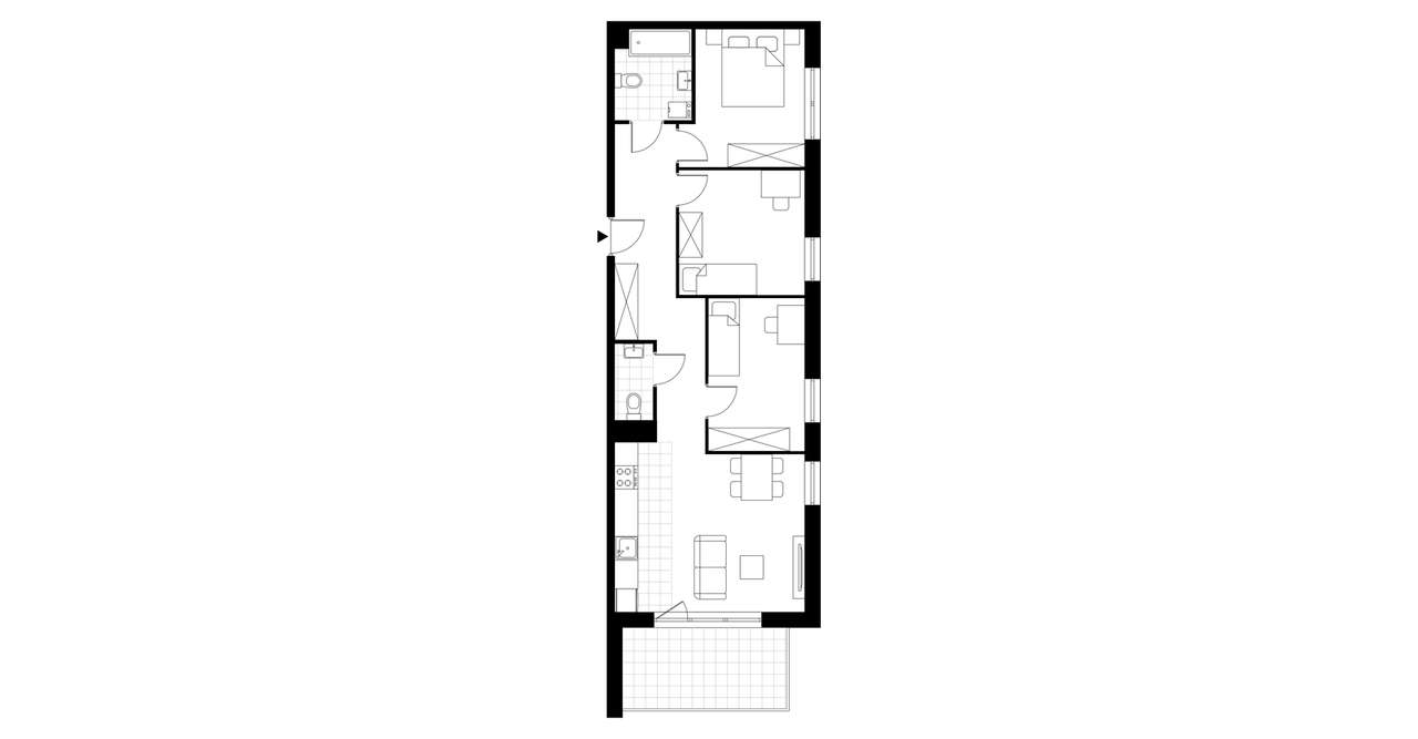 4-pokojowe mieszkanie 67m2 + balkon - Pełny obrazek: 2/16