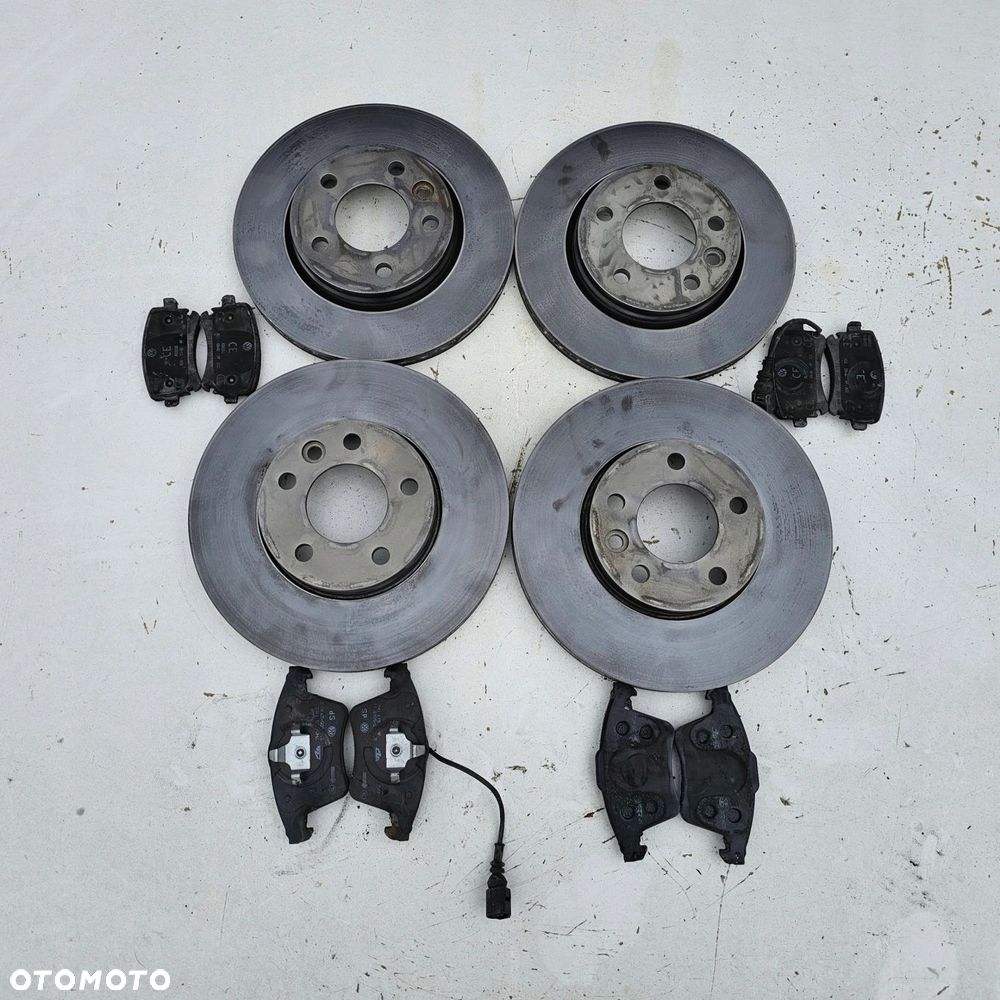 VW T6 tarcza tarcze klocki hamulcowe przód + tył IGŁA KOMPLET ORYGINAŁ - 1