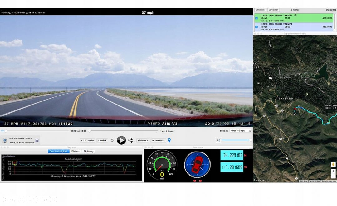 VIOFO A119-G V3 GPS MATR. SONY REJESTRATOR TRASY - 13