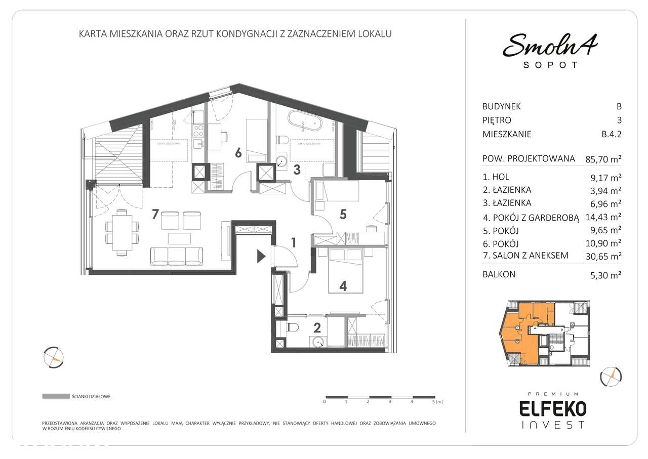 Mieszkanie 4 pokojowe w Sopocie, komfortowe 85 m2, słoneczne