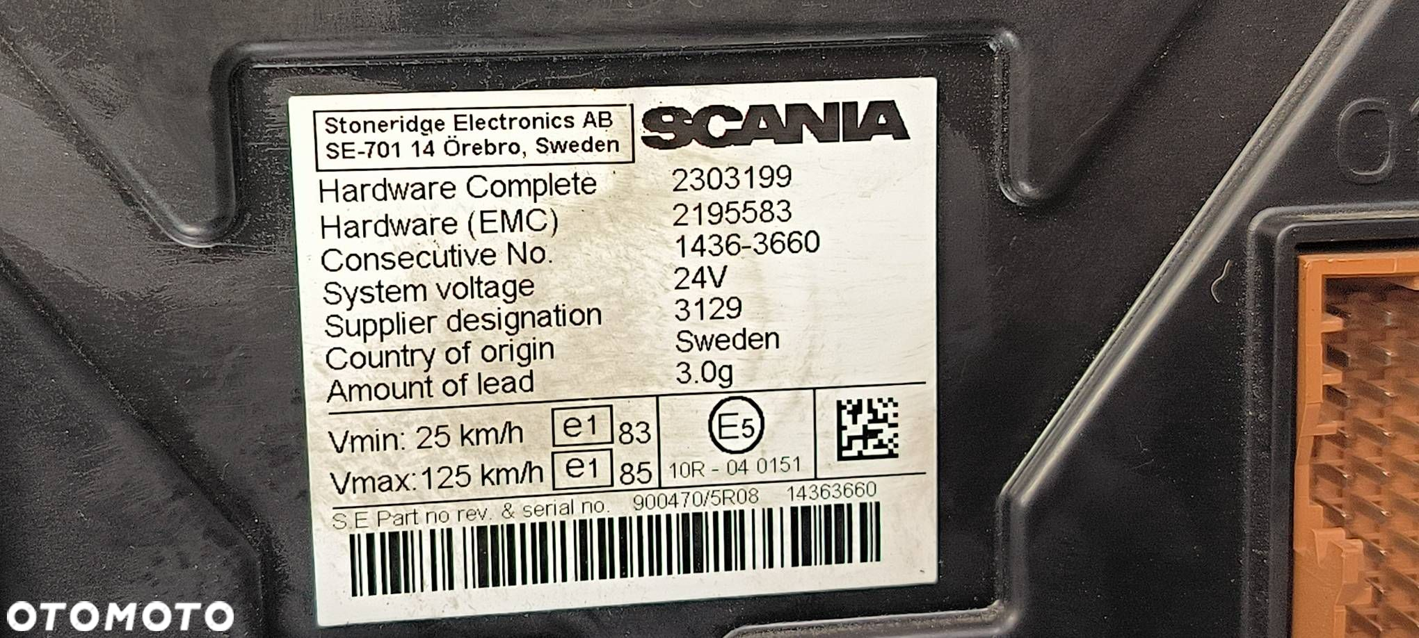 LICZNIK ZEGAR SCANIA R410 2303199 - 5