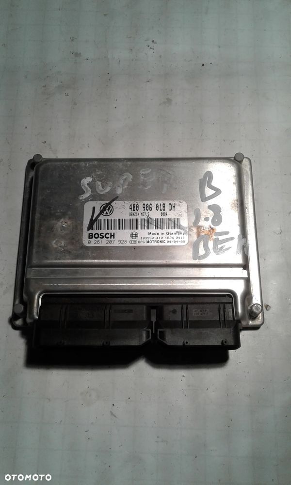 KOMPUTER, STEROWNIK SKODA SUPERB I 4B0906018DH 0261207928 1.8T 20V - 1