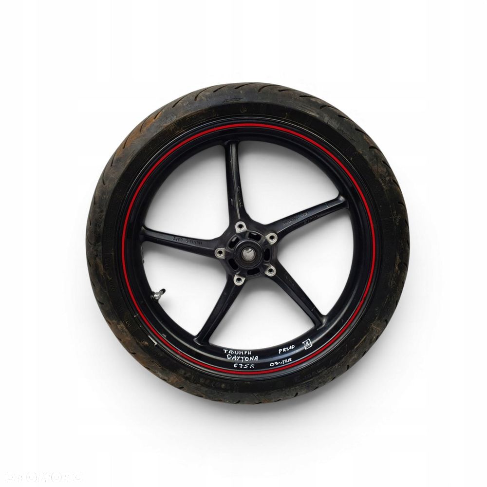 PRZEDNIE KOŁO FELGA PRZÓD Triumph Daytona R 675 R 06-12 Opona 120/70 ZR17 - 1