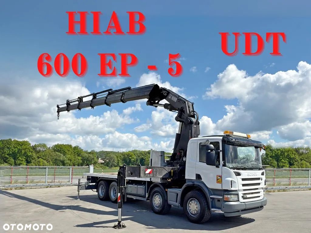 Scania P 420 * PLATFORMA 7,00 m * HIAB 600 EP - 5 + PILOT * 8x4 * STAN BDB - 1