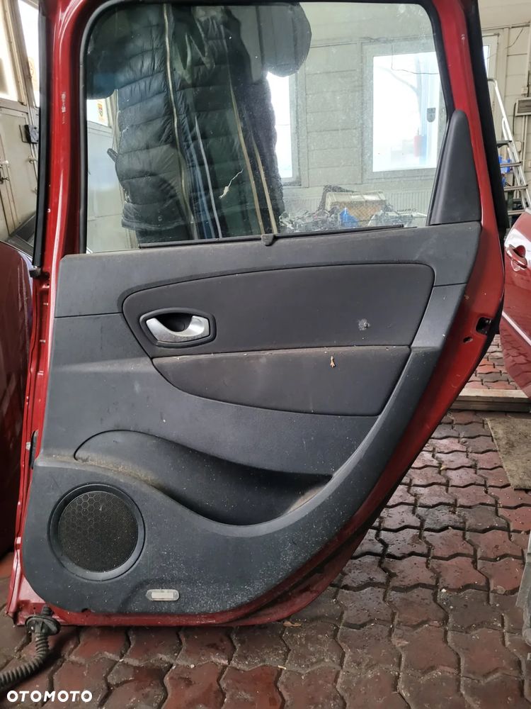DRZWI LEWY PRZÓD LEWY PRAWY TYŁ RENAULT SCENIC III  3 SREBRNE BIAŁE - 5